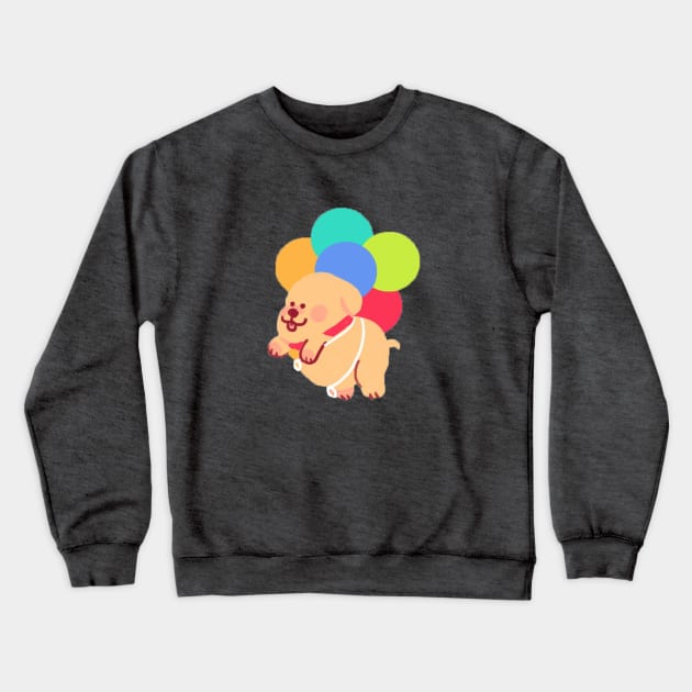 Balloon Pup Crewneck Sweatshirt by liliuhms